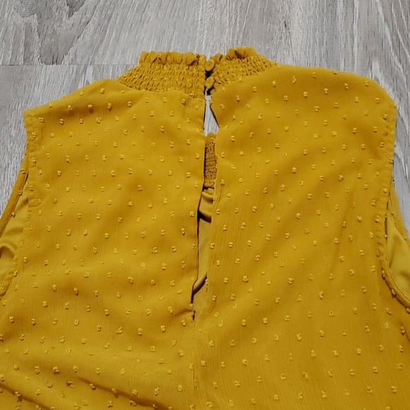 Yellow Mock Neck Tank Top - Picture 5 of 5
